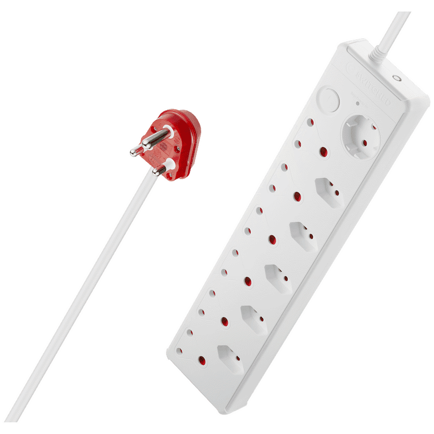 Switched 12-Way High Surge Multiplug 0.5m - White 4