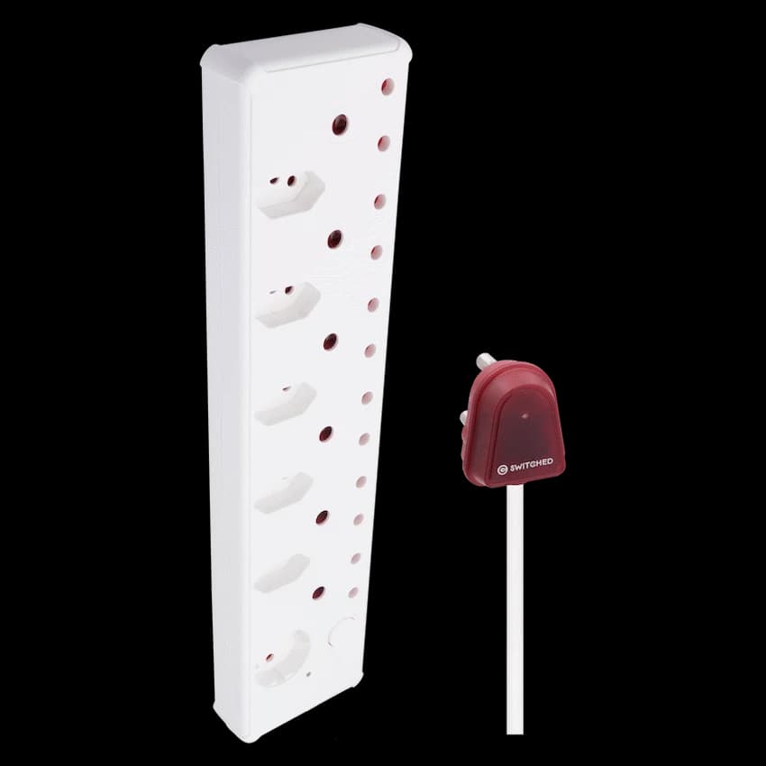 Switched 12-Way High Surge Multiplug 0.5m - White 6