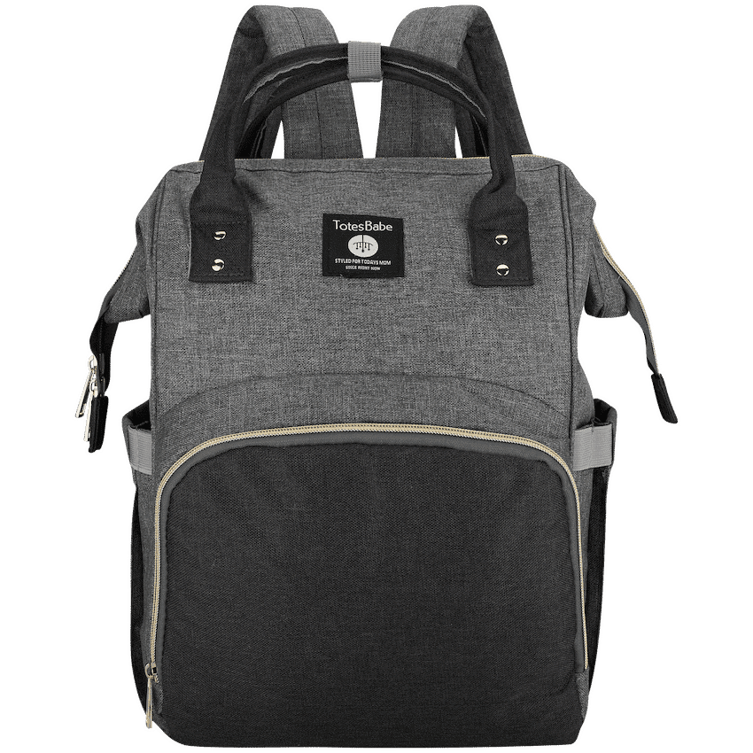 Totes Babe Alma Diaper Backpack Colourblock - Grey/Charcoal 1