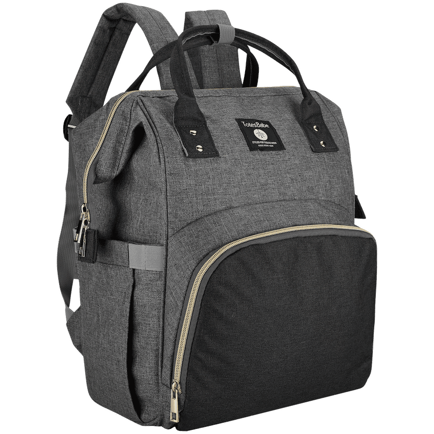 Totes Babe Alma Diaper Backpack Colourblock - Grey/Charcoal 2