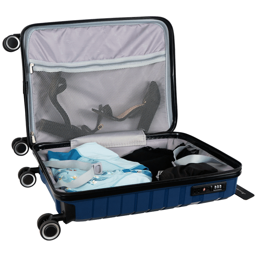 Travelwize Java PP 4-Wheel Spinner 55cm Luggage - Azure 7