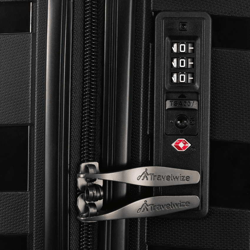 Travelwize Java PP 4-Wheel Spinner 55cm Luggage - Black 6