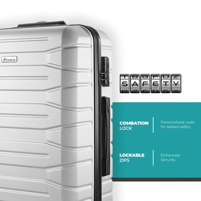 Travelwize Cabana ABS 4-Wheel Spinner 75cm Luggage - Platinum 12