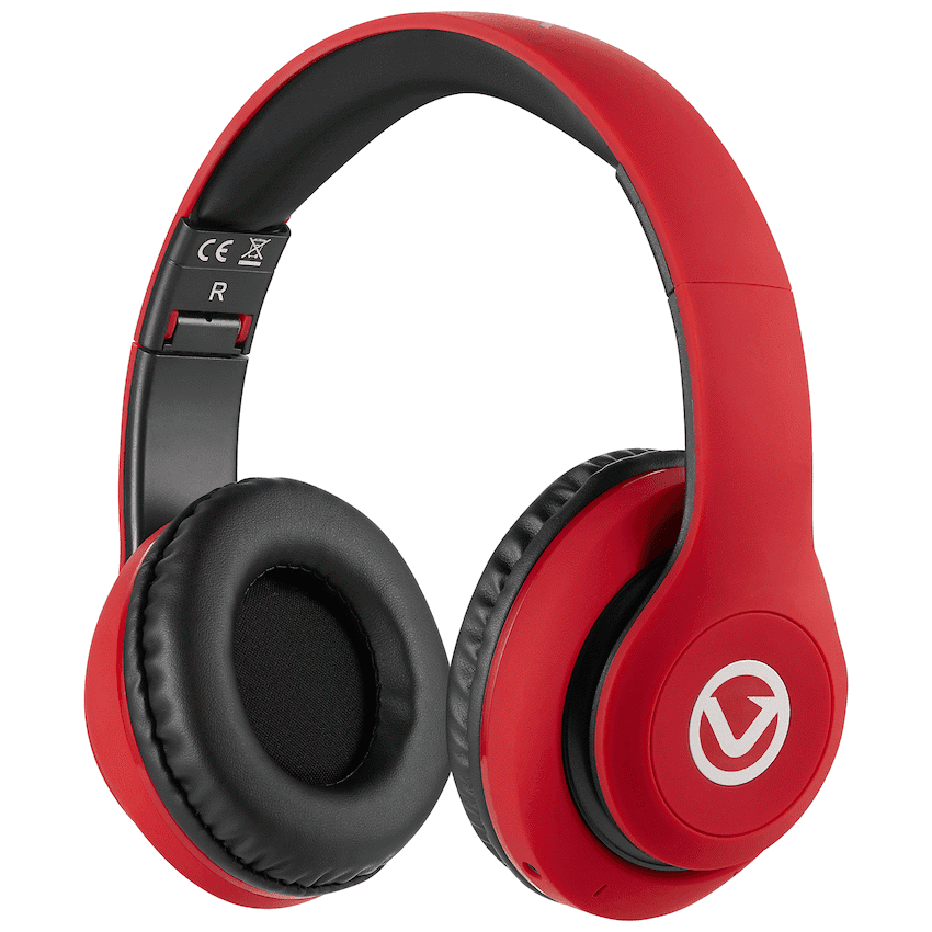Volkano Impulse Series Bluetooth Headphones - Red 1