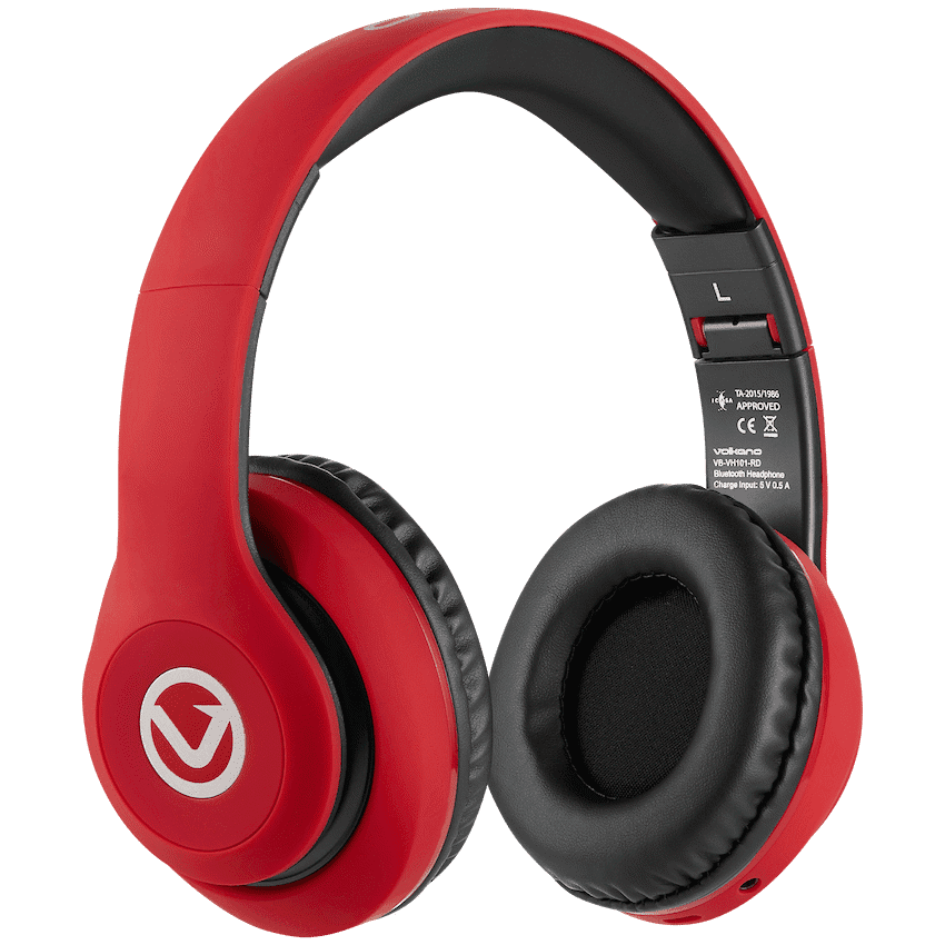 Volkano Impulse Series Bluetooth Headphones - Red 5