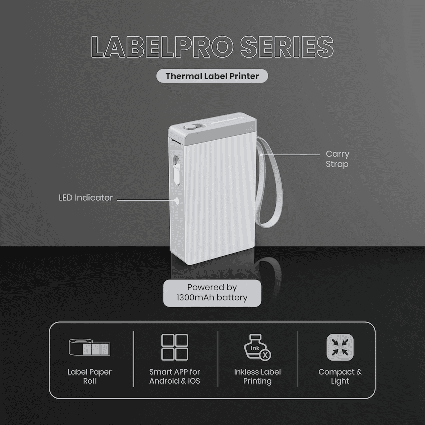 Volkano LabelPro Series Thermal Label Printer - White 7