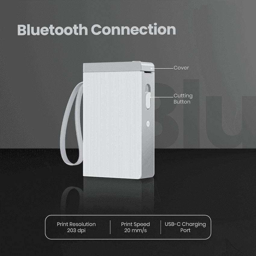 Volkano LabelPro Series Thermal Label Printer - White 8