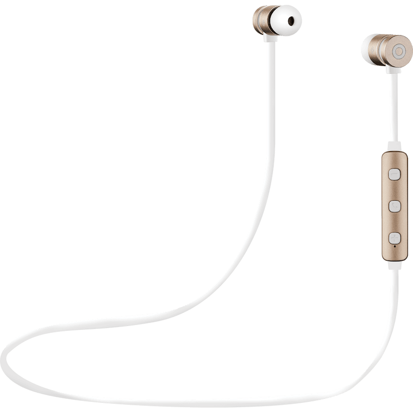 Volkano Mercury Series Bluetooth Magnetic Earphones - Gold/White 3