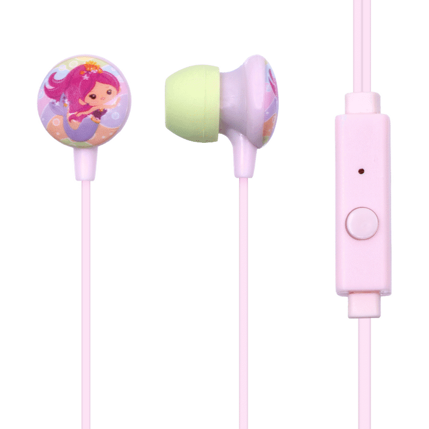 Volkano Kiddies Series Earphones with Keychain - Mermaid 2