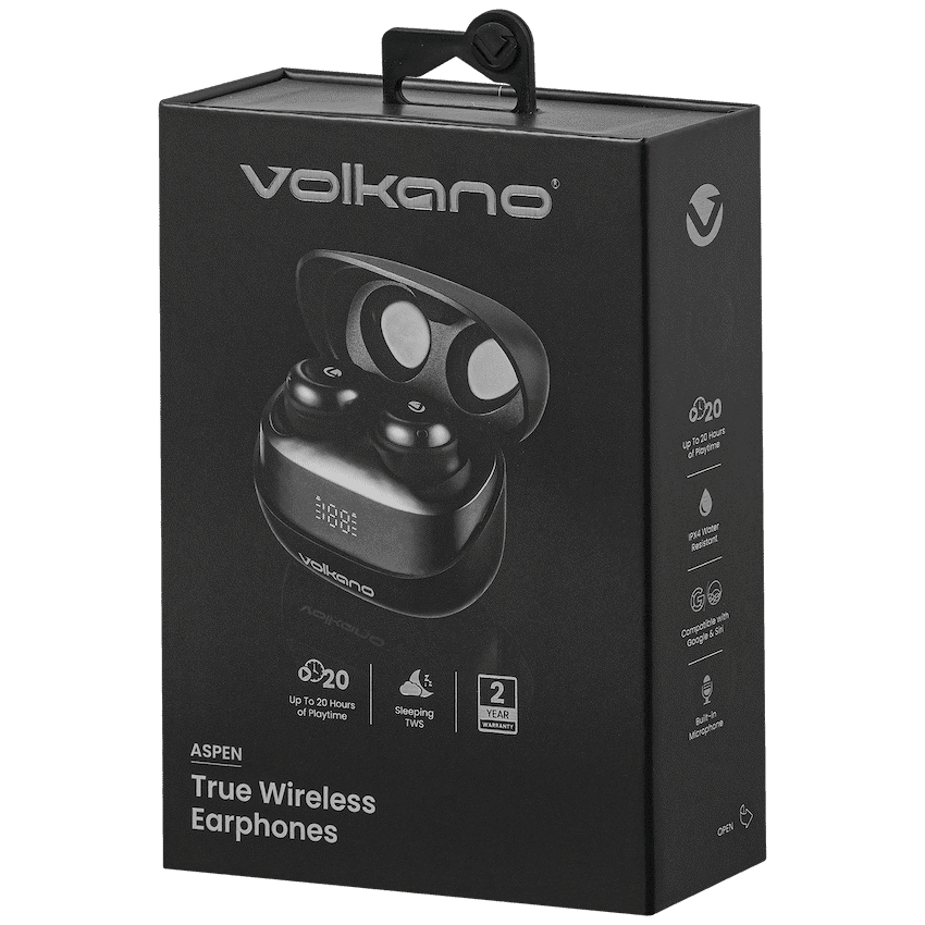 Volkano Aspen True Wireless Earphones - Black 9