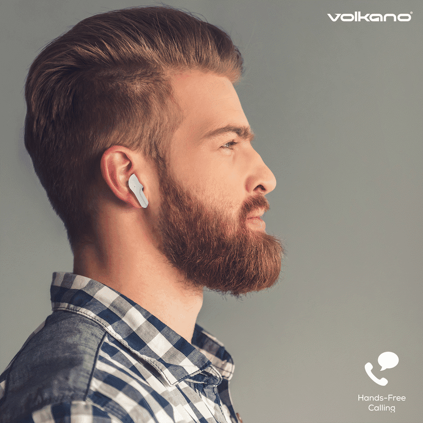 Volkano Crystalline Series TWS Earphone - White - Hardbox 4