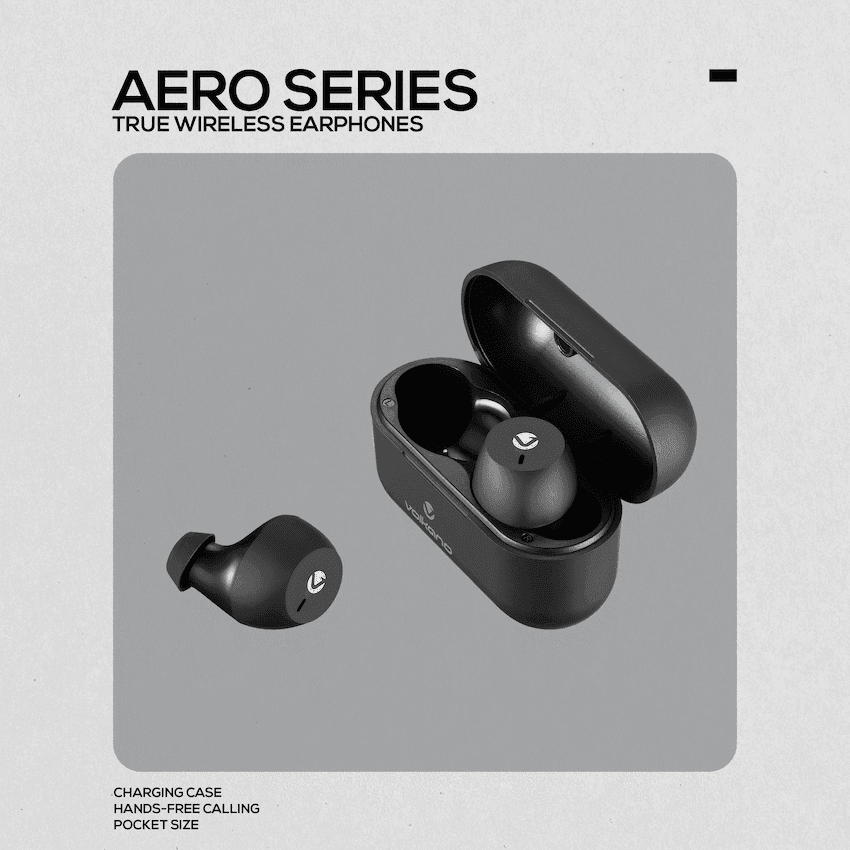 Volkano Aero Series True Wireless Earphones - Black 4