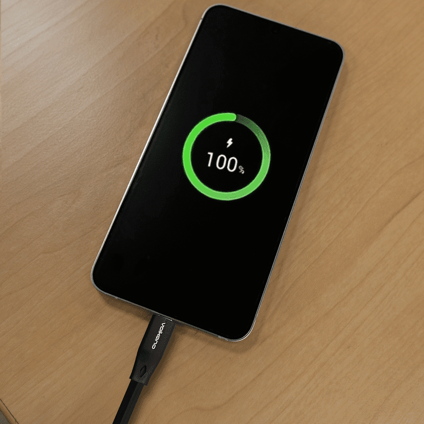 Volkano Slim Series Flat PVC Type-C Cable 1.2m - Black 5