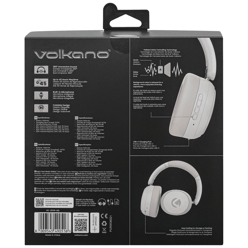 Volkano Lexi Bluetooth Headphone with ANC - Nude 3