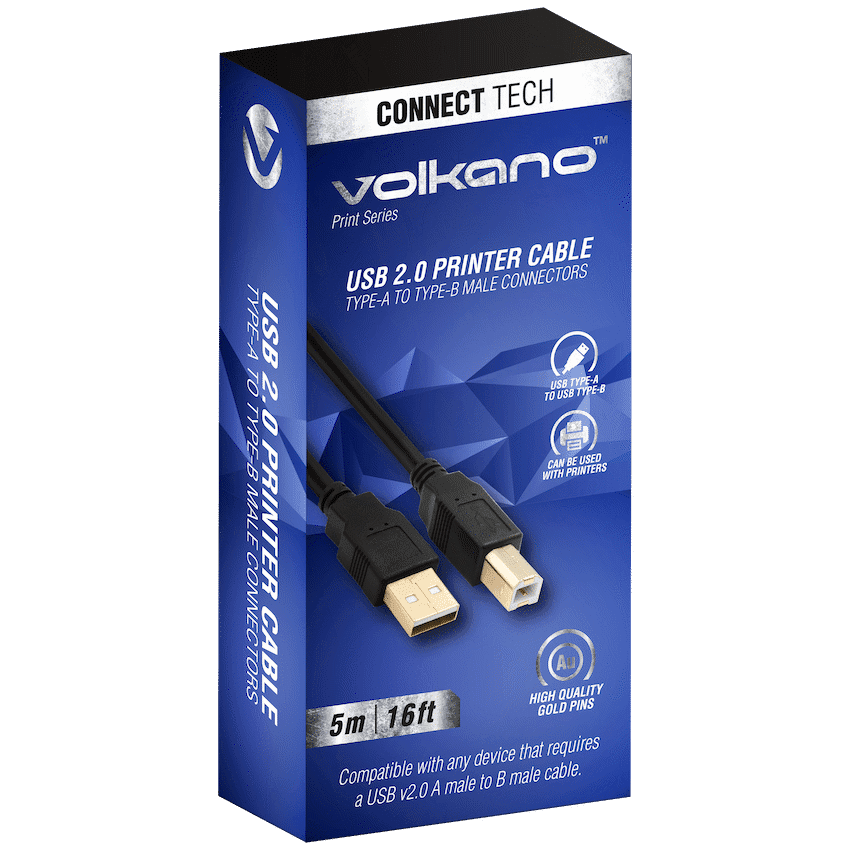 Volkano Print Series USB Printer Cable 5m 3
