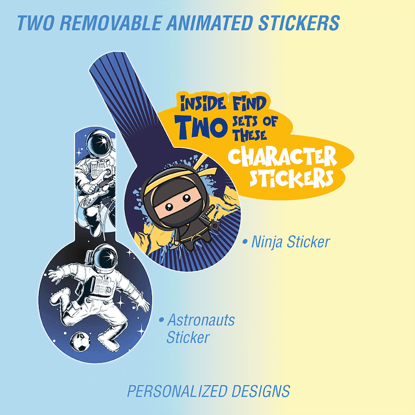 Volkano Sidekick Series Wired Kiddies Headphones with Share Port - Yellow/Blue 13