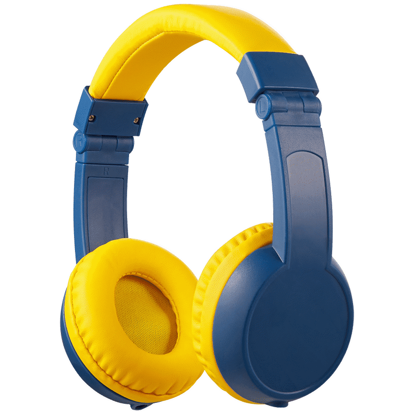Volkano Sidekick Series Wired Kiddies Headphones with Share Port - Yellow/Blue 16