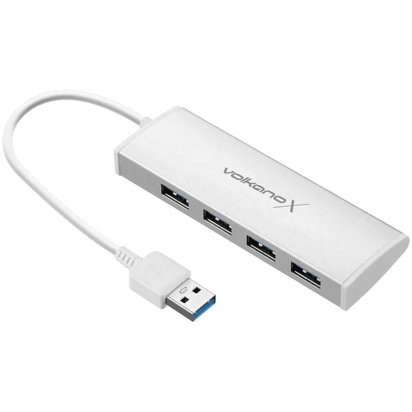 VolkanoX Media Series 4-Port USB Hub with Power Cable 4