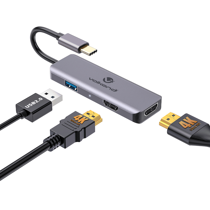 VolkanoX Core Duo HDMI Type-C to Dual HDMI Adaptor 7