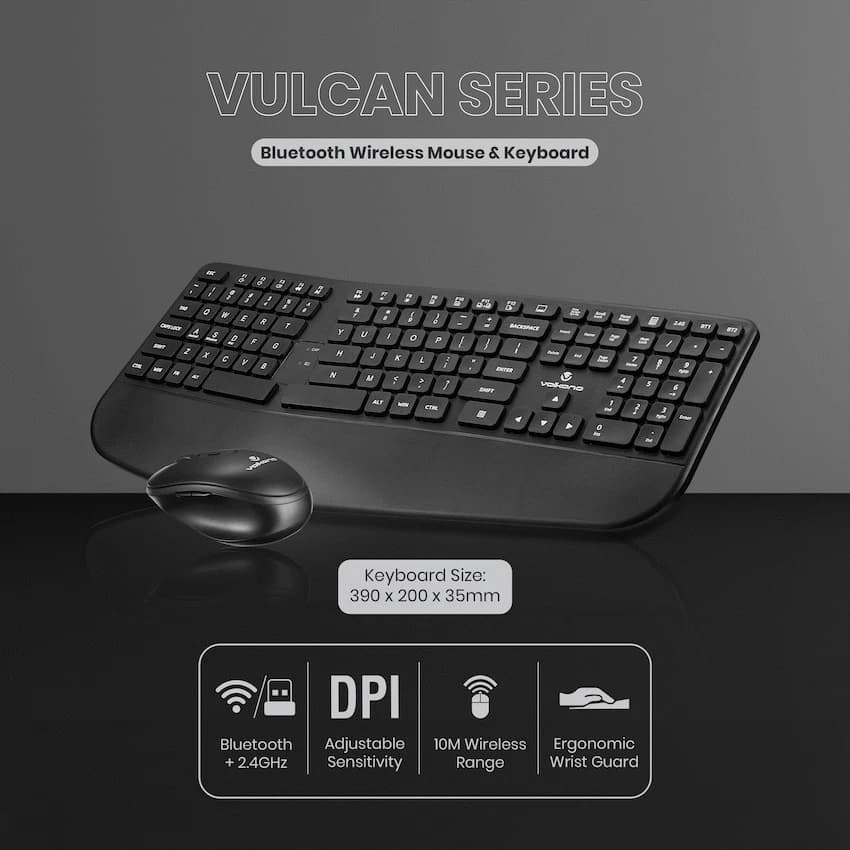 Volkano Vulcan Series Bluetooth Wireless Keyboard and Mouse 9