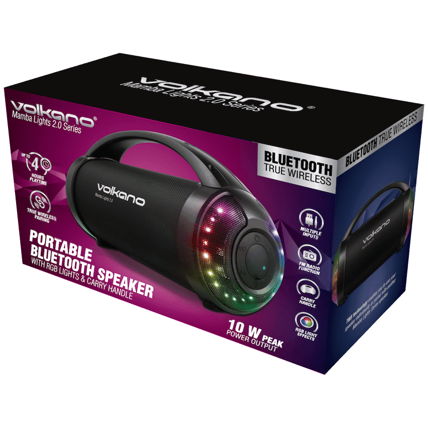 Volkano Mamba Lights 2.0 Series Bluetooth Speaker with RGB Light 2