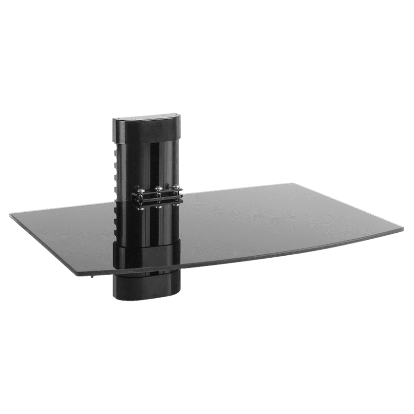 Volkano Steel Series Aluminium, Steel and Tempered Glass Single Shelf Unit 2