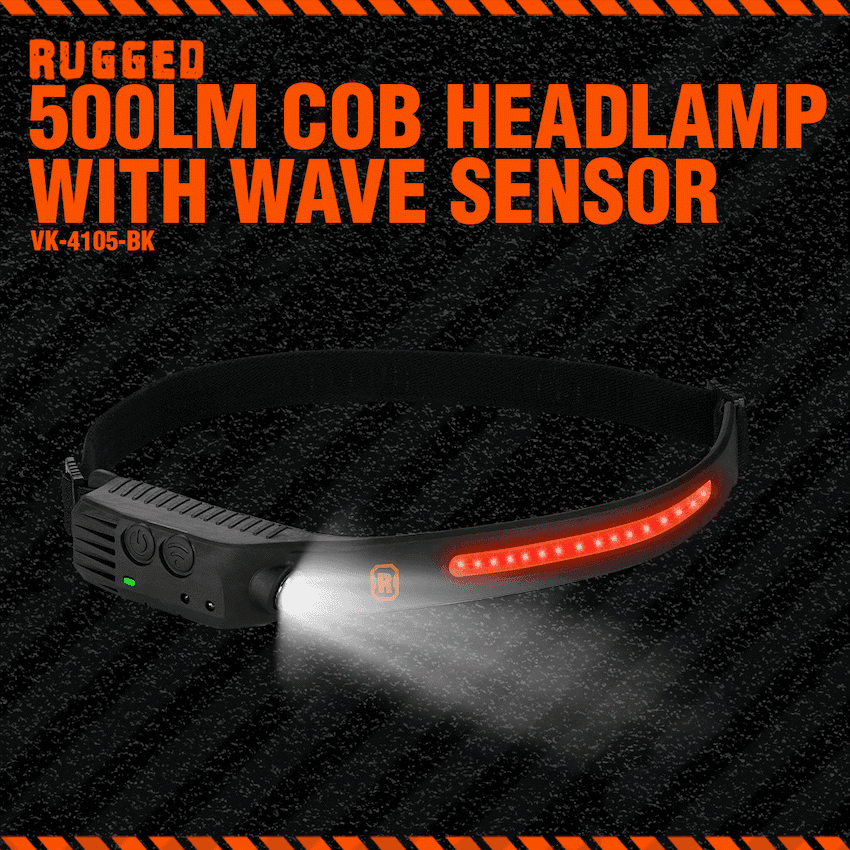 Rugged by Volkano 500lm COB Headlamp with Wave Sensor 4