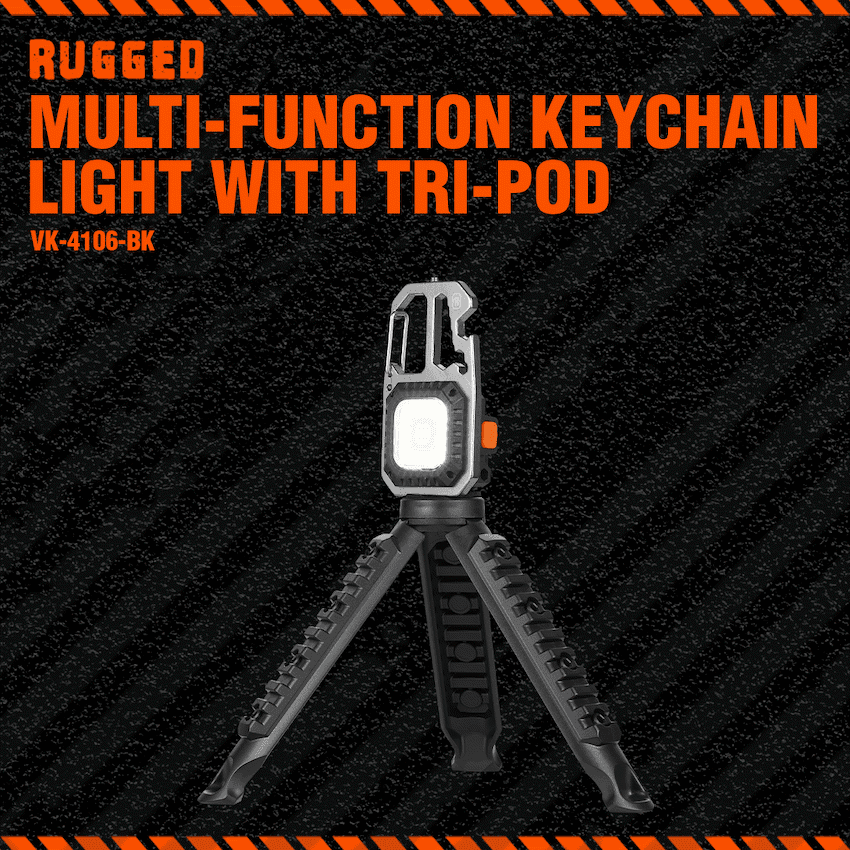 Rugged by Volkano Multi-Function Keychain Light with Tripod 4