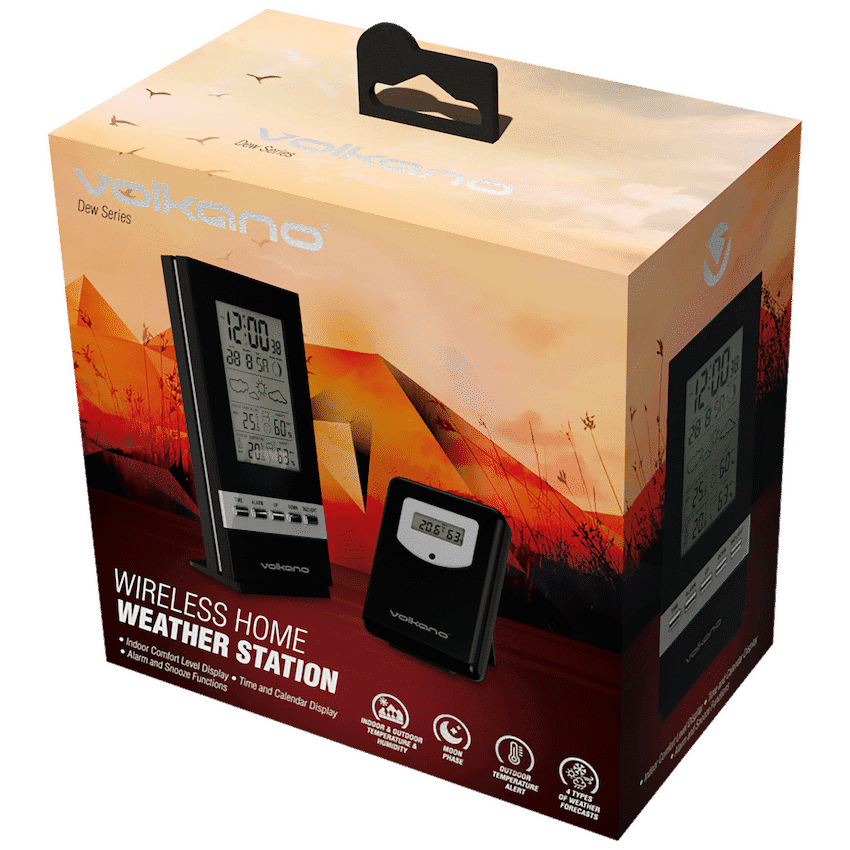 Volkano Dew Series Weather Station - Black 2