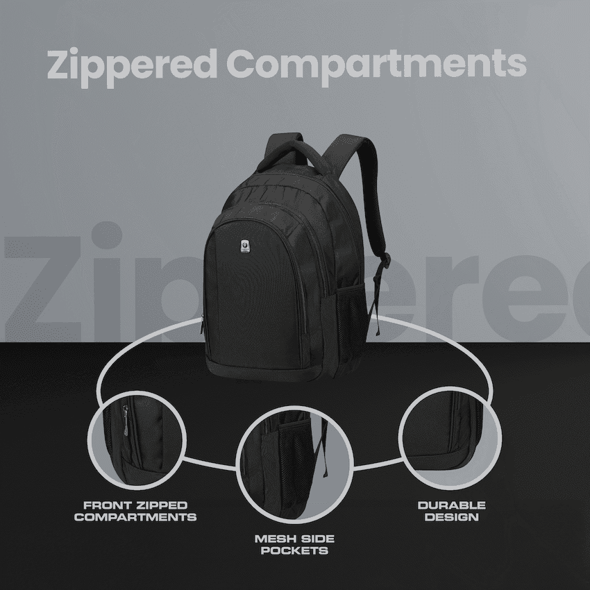 Volkano Stealth 15.6" Laptop Backpack - Black 7