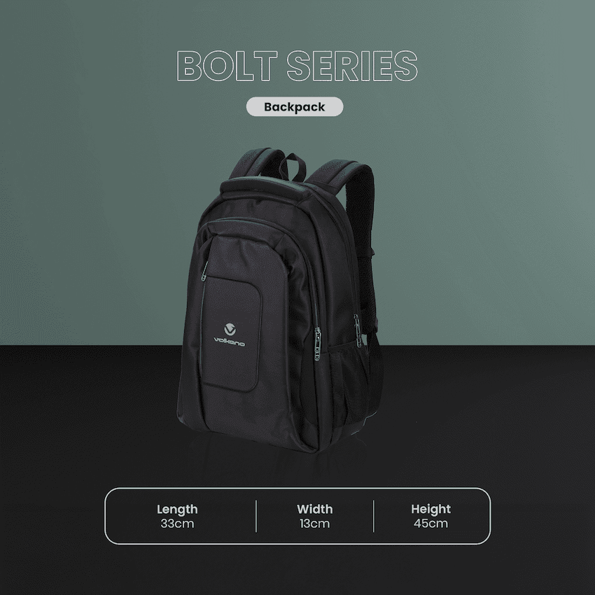 Volkano Bolt series backpack Black 3