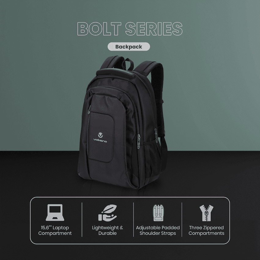 Volkano Bolt series backpack Black 5