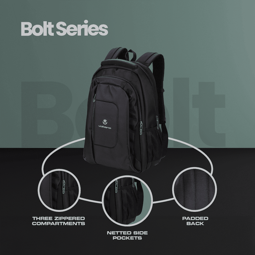 Volkano Bolt series backpack Black 6