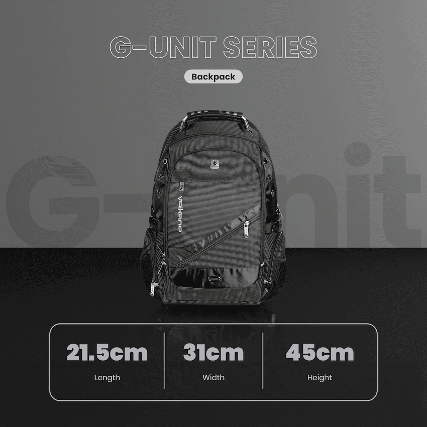 Volkano G-Unit Backpack - Black/Grey/Turquoise 5