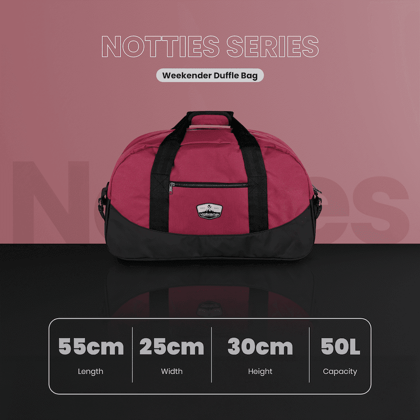 Volkano Notties Weekender Duffle 50l - Red/Black 3