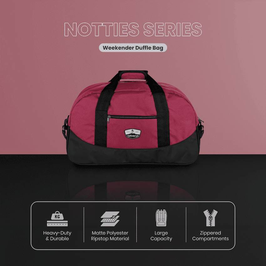 Volkano Notties Weekender Duffle 50l - Red/Black 4