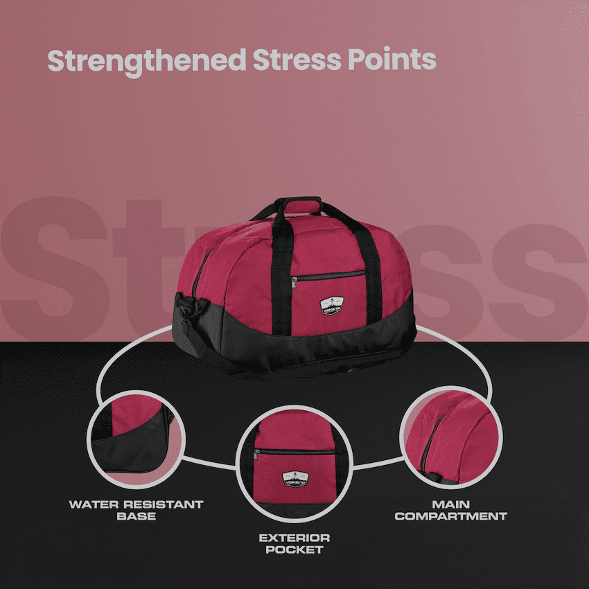 Volkano Notties Weekender Duffle 50l - Red/Black 5