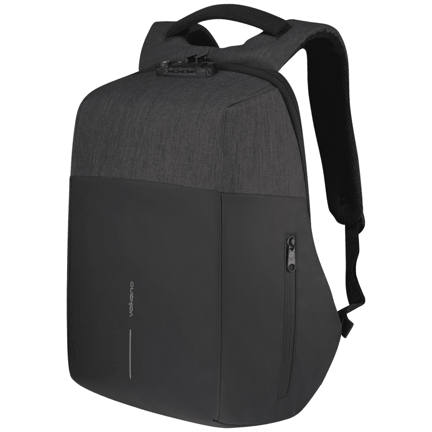 Volkano Smart Deux Laptop Backpack - Black/Charcoal 2