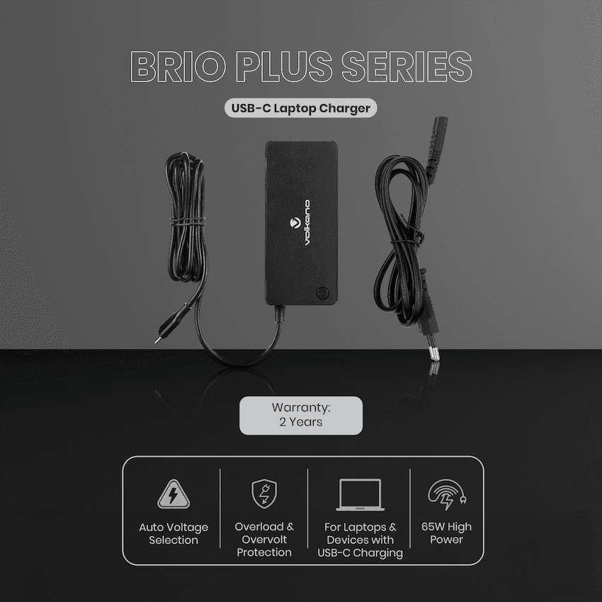 Volkano Brio Plus Series USB-C 65w Laptop Charger 5