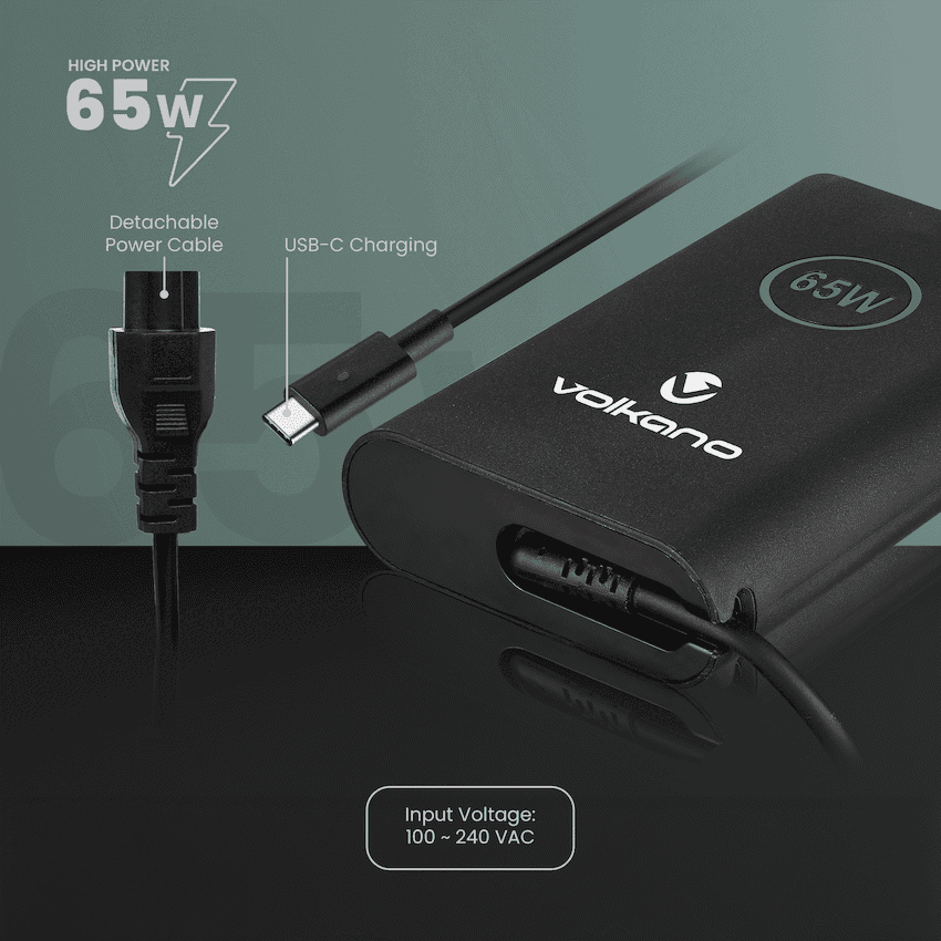 Volkano Brio Slimline series Type-C 65W Laptop Charger 6