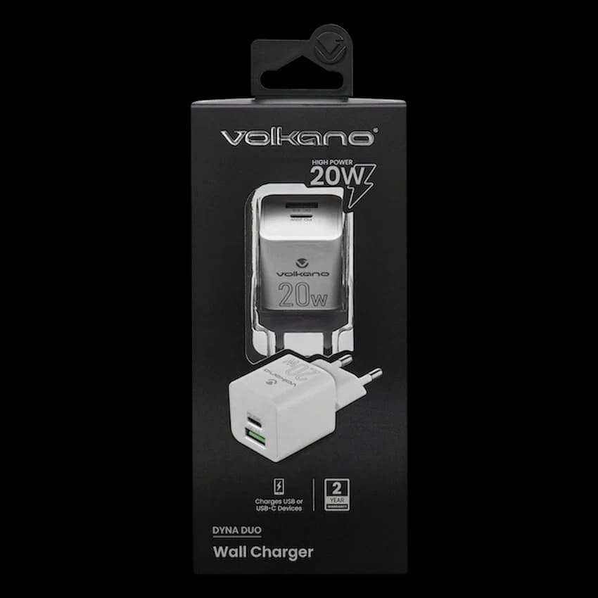 Volkano Dyna Duo 20w PD + QC 3.0 Wall Charger 4