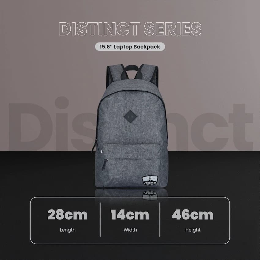Volkano Distinct 15.6 Laptop Backpack - Grey Melange 8