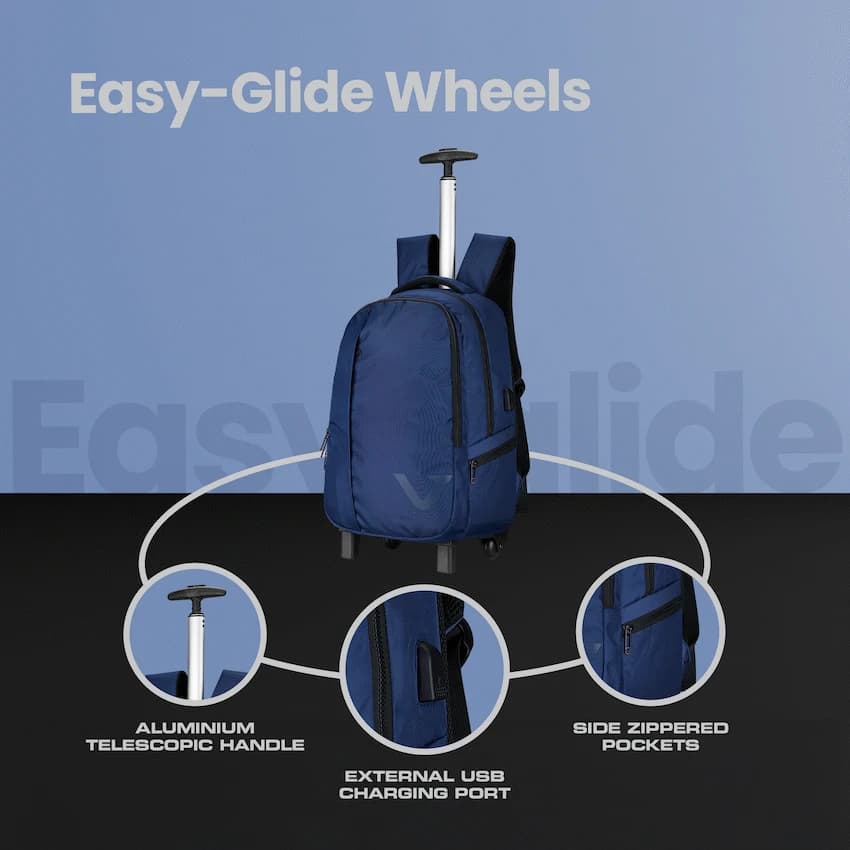 Volkano Midtown Trolley Backpack - Navy 8