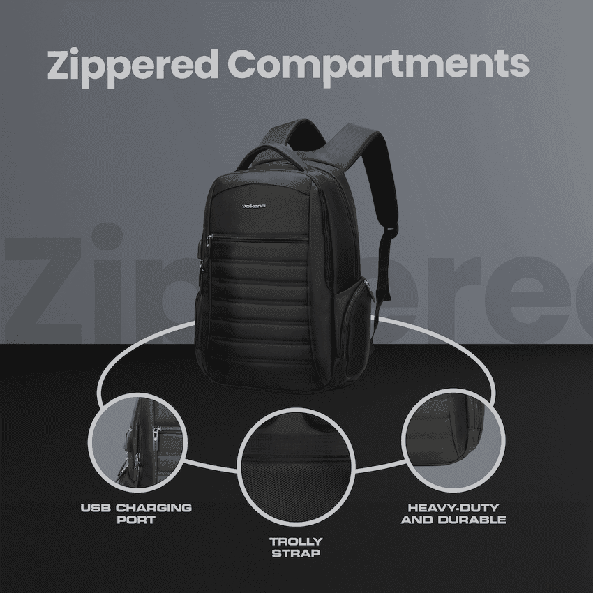 Volkano Boston 15.6" Laptop Backpack - Black 8