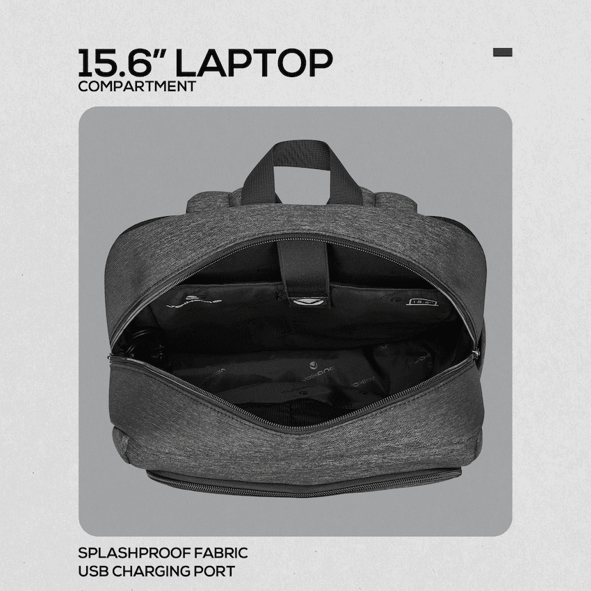 Volkano Pulse 15.6" Laptop Backpack - Charcoal 5