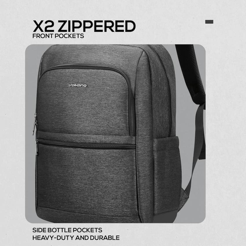 Volkano Pulse 15.6" Laptop Backpack - Charcoal 8