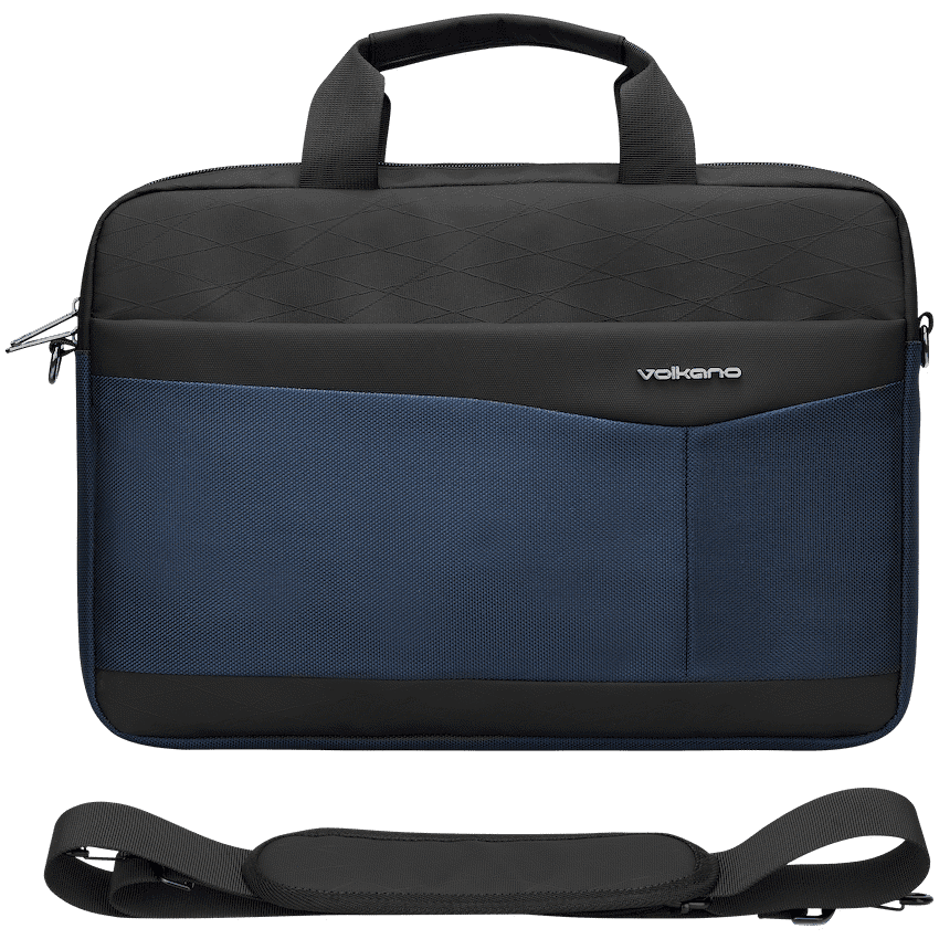 Volkano Seismic 15.6" Laptop Shoulder Bag Blk/Nvy 1