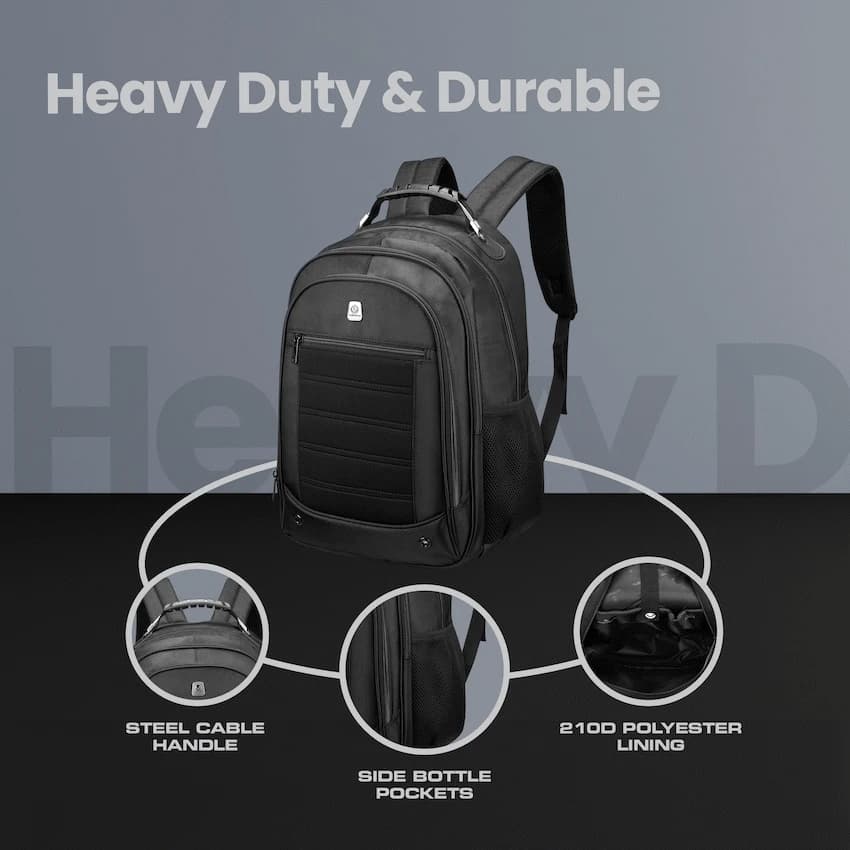 Volkano Captain 15.6" Laptop Backpack - Black 9