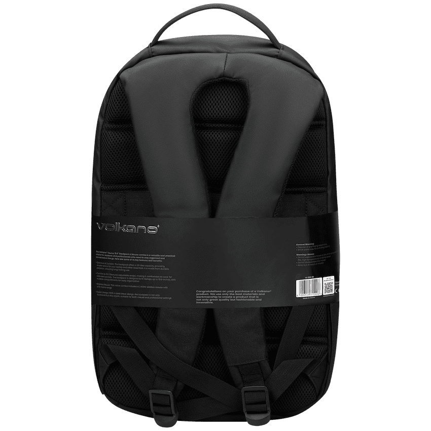 Volkano Focus Series 15.6" Laptop Backpack and Wireless Mouse 3