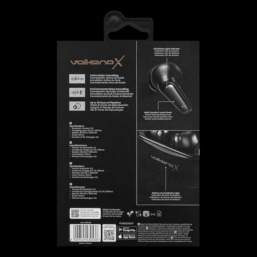 VolkanoX VXT100S TWS Earphones - Black 8